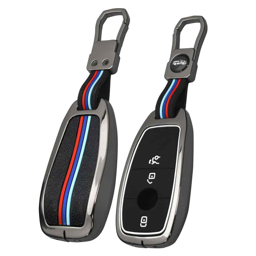 DM Car Key Case Cover Key Bag For Mercedes Benz A C E S Class W221 W177 W205 W213 Car-Styling Holder