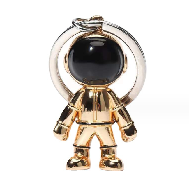 Simple design cute zinc alloy metal astronaut key chain holder