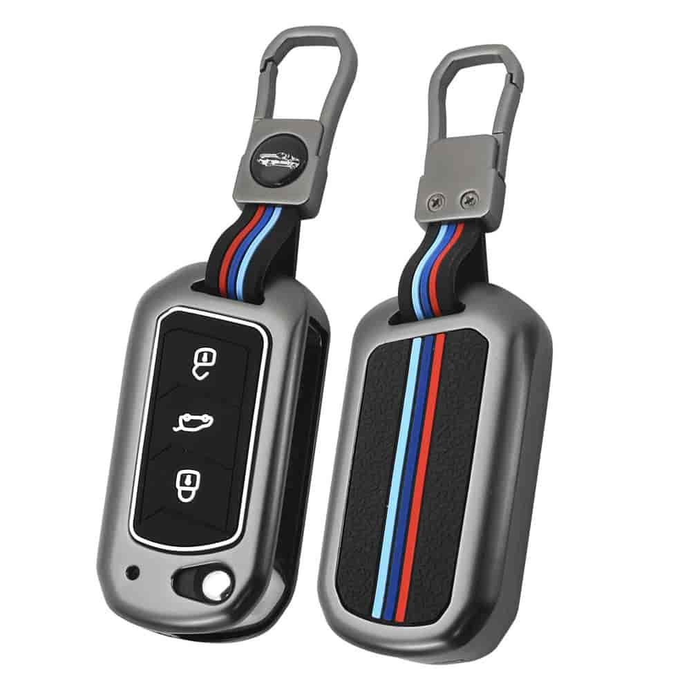 DM New design high quality pralash metal alloy car keys case cover for mahindra