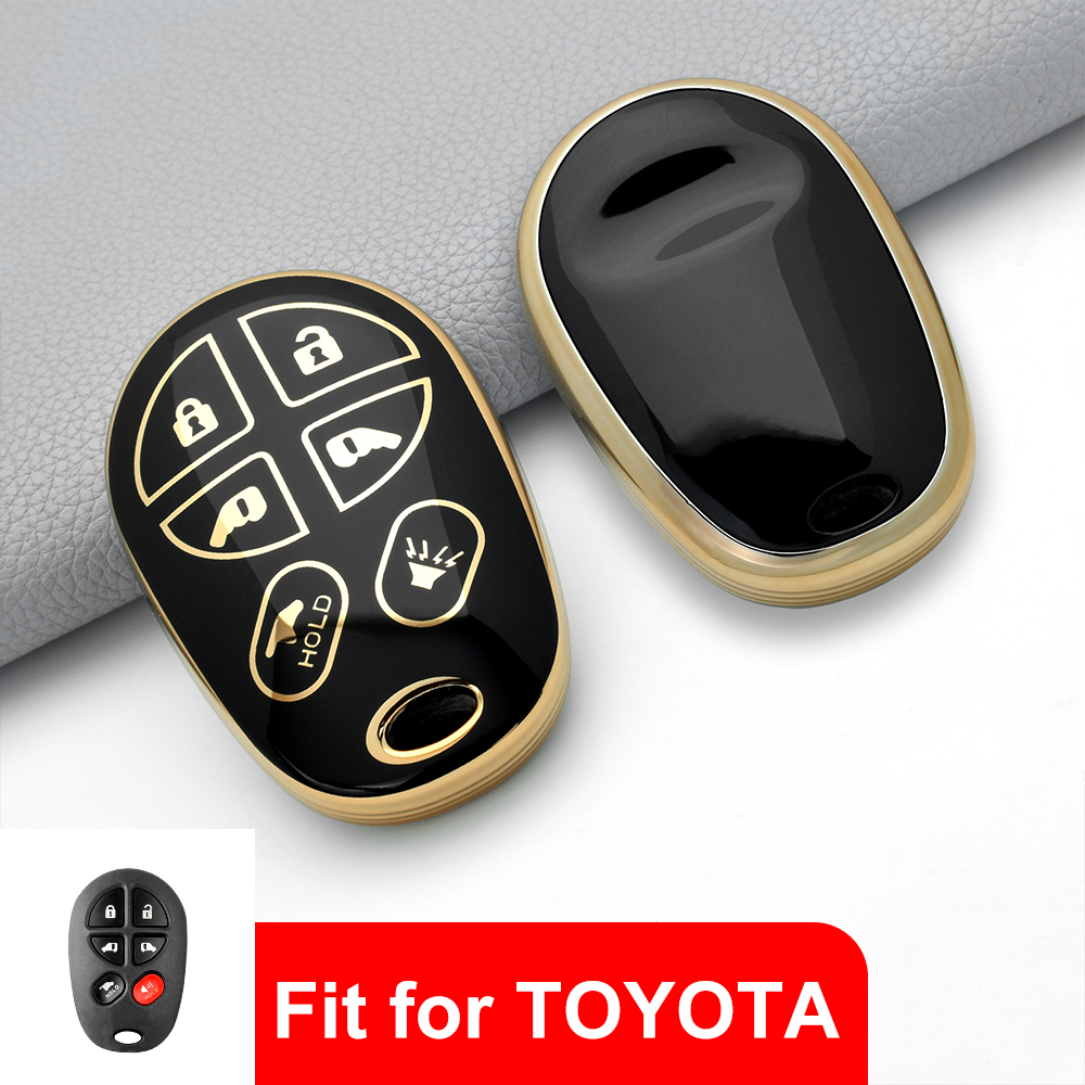 3 4 5 6 button soft TPU shockproof car key case cover fob shell for Toyota