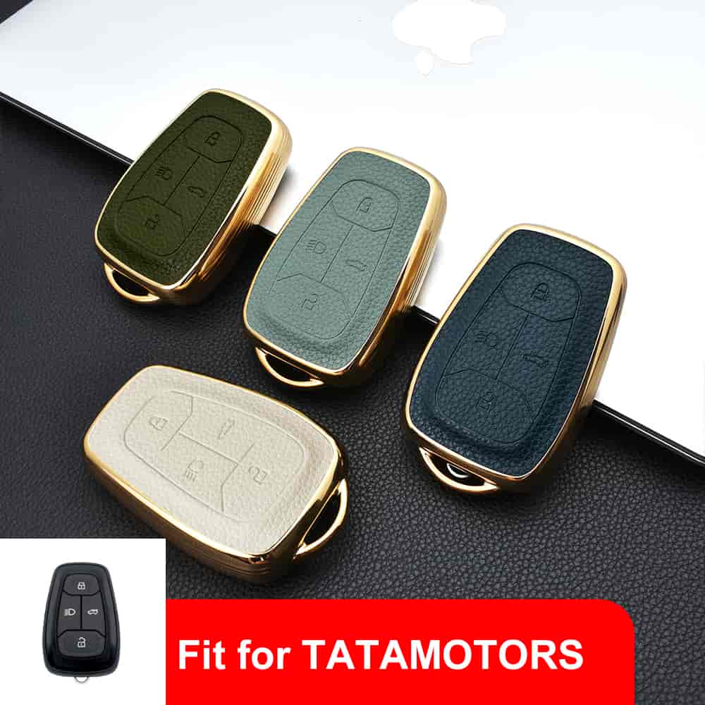 DM Logo branding specifications competitive price for tata nexon car key cover pu leather remote key