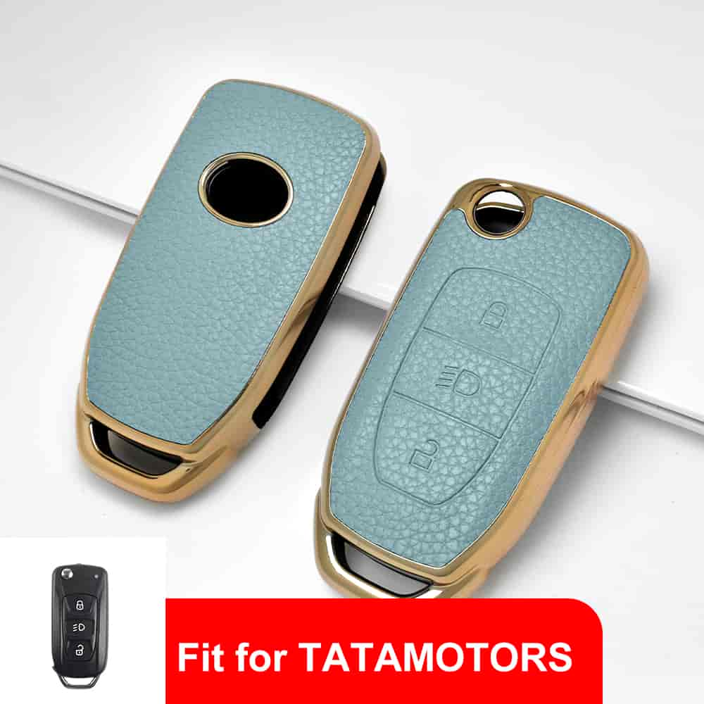 DM High Quality 3-button TPU+leather Car Key Remote Cover Protect Smart Car Key Case Suitable for Ta