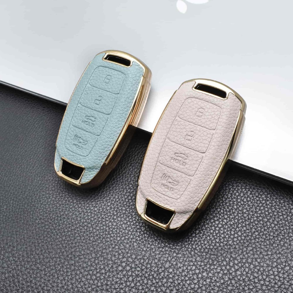 DM Car Key Protectors China Factory Latest Design Leather TPU Car Key Cover for Hyundai