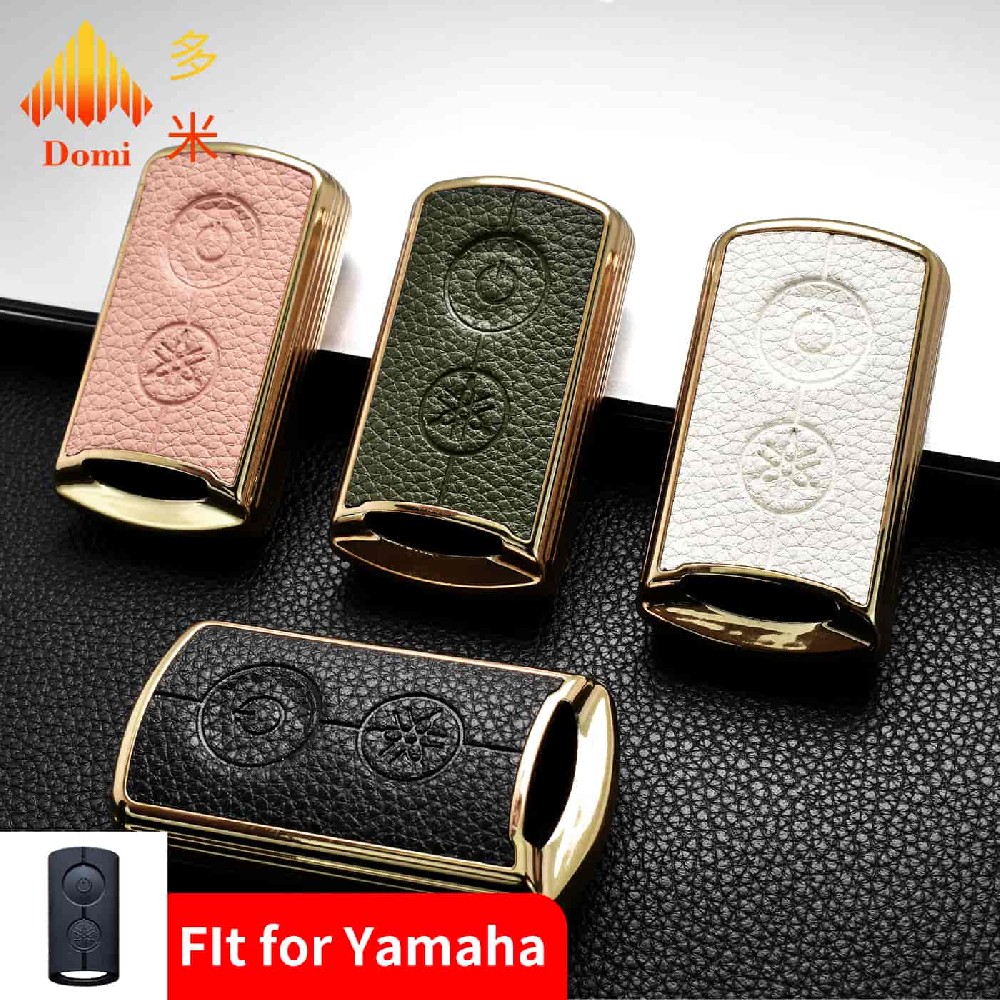 DM New Gold Edge Soft TPU leather Car Key Case YAMAHA Shell For Yamaha Motorcycle Keycase/NX155/XMAX