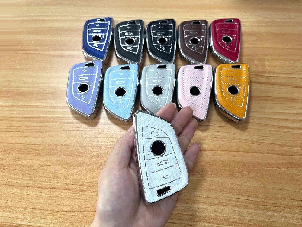 DM Leather TPU Flip Protective Cover for BMW Vehicle Keys Accessory Access Fob Convenient Folding Ca