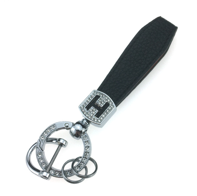 China direct factory custom metal leather keychain strap for car key