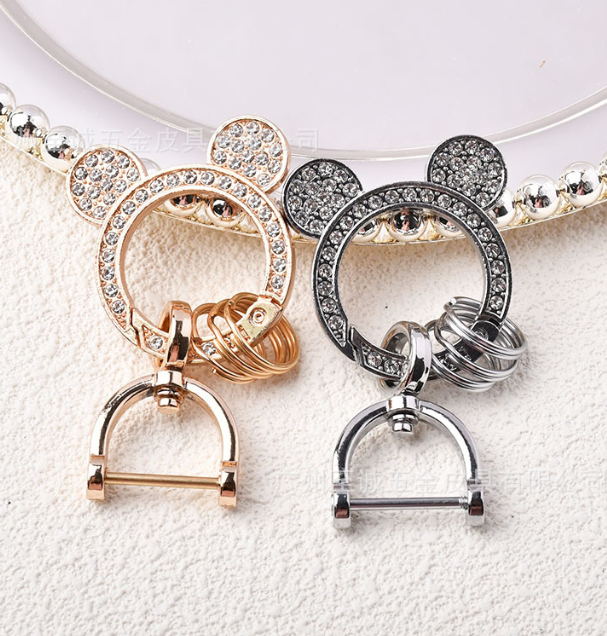 Custom cute Mickey Mouse metal key ring holder  keychain