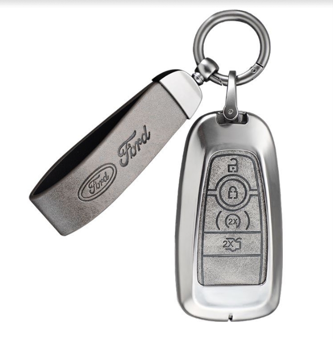 Zinc alloy leather Ford key fob case for car