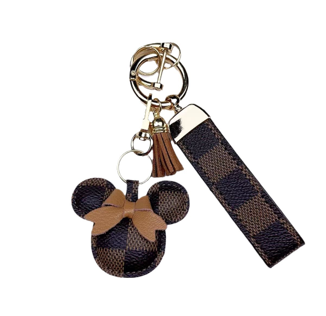 Design luxury fashion zinc alloy pu leather keychain LV accessories holder