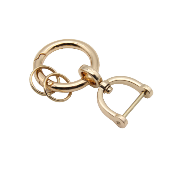 Simple design diamond key chain rings gold amazon suppliers