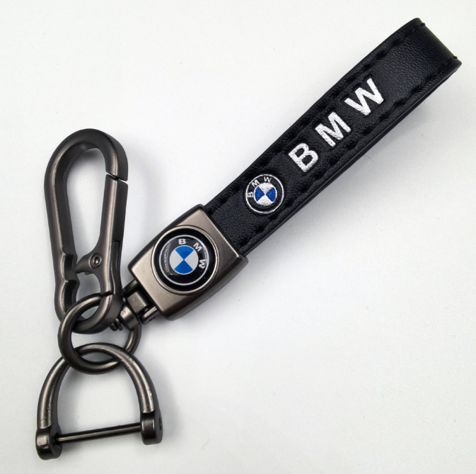 Amazon suppliers brass metal leather bmw key ring chain