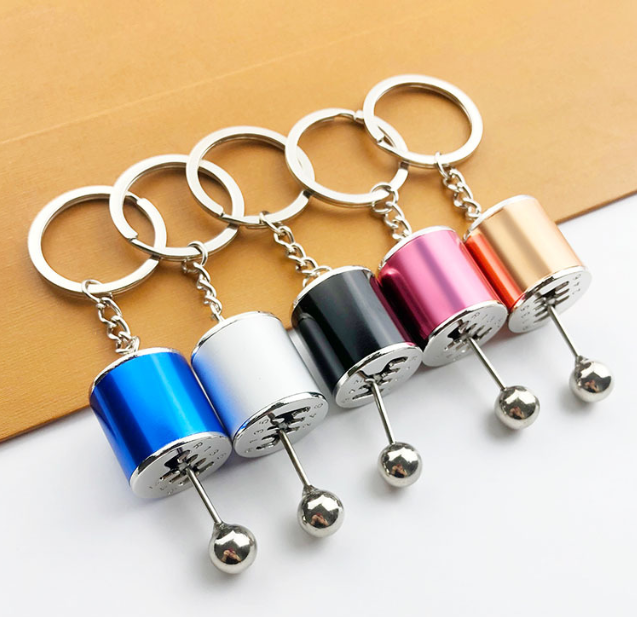 Auto part accessories zinc alloy car gearshift key chain holder design for men