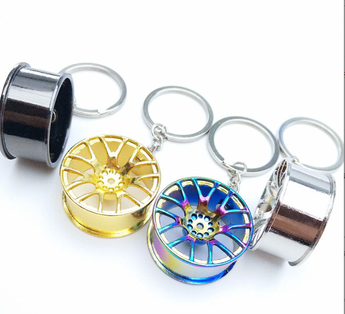 Amazon suppliers hot sell car alloy wheels keychain for men