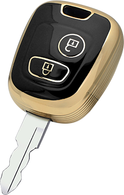 2 3 buttons soft TPU gold chrome edge car remote key fob cover case Peugeot 206 207 307 Citroen C2 C