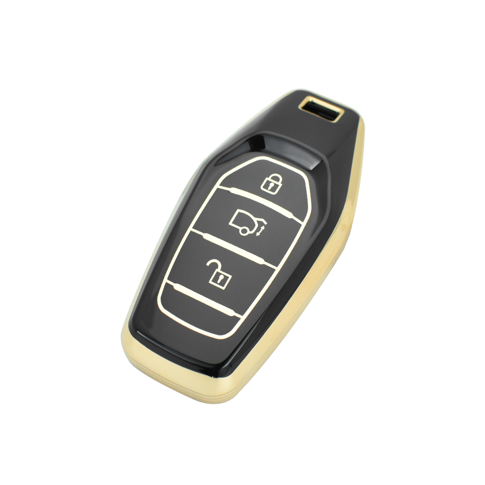 Mahindra gold edge soft TPU car remote control key fob cover case protector