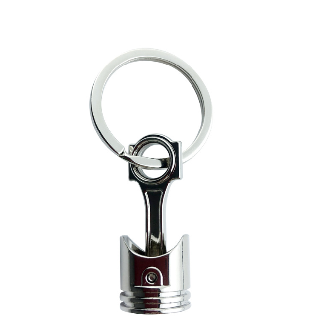 Small mini gift item zinc alloy car part piston keychains key chain