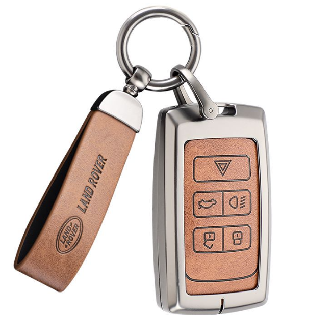 High quality durable Land rover Discovery sport Evoque zinc alloy leather car remote key fob cover