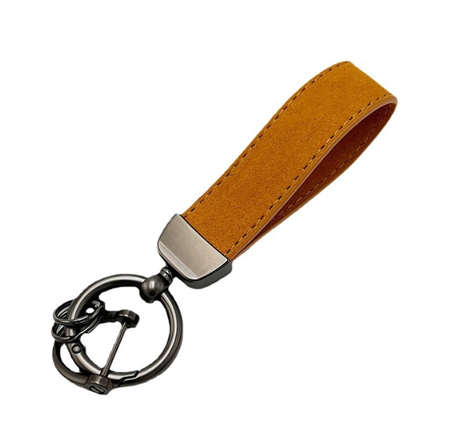 Gift item alcantara zinc alloy car key chain holder accessories