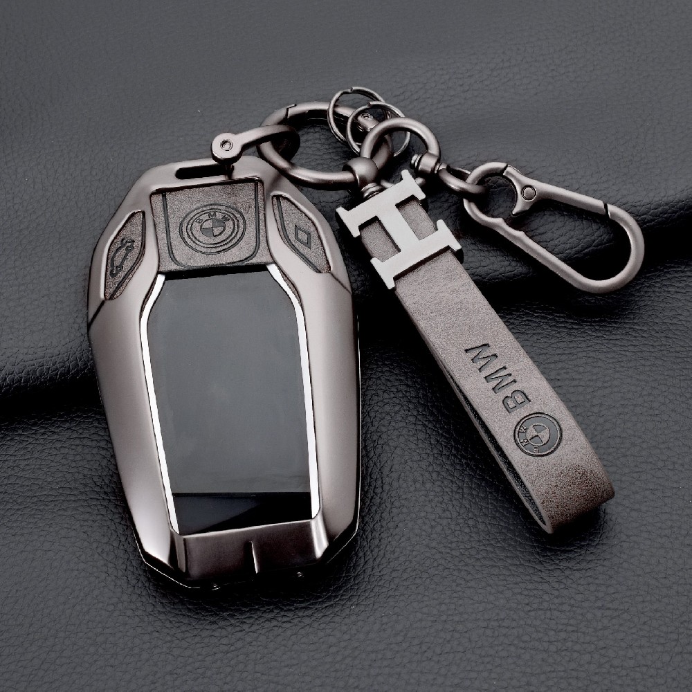 BMW X1 X3 X5 x6 X7 zinc alloy PU leather car remote key fob cover case protector