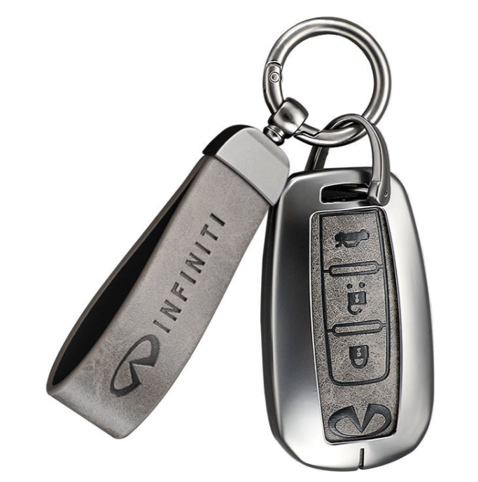 Infiniti Q50L/QX50/QX60/QX70/JX35/Q70L zinc alloy metal PU leather car remote key fob cover case