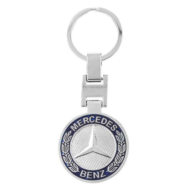 Small mini zinc alloy metal car logo brand keychain key ring