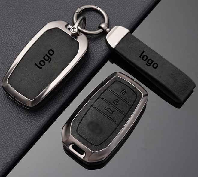 Zinc alumunium leather for toyota rav 4 land cruser crown corola car key case cover Fob shell