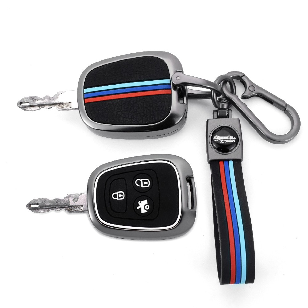 Low MOQ zinc alloy metal shockproof silicone car remote key case cover fob protector Peugeot