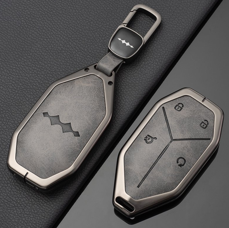 Zinc Alloy Metal Leather for Byd Leopard 8 2025 Car Key case Cover Fob Shell Protector