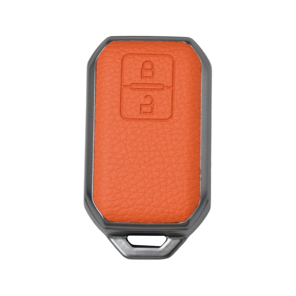 DM TPU+ Leather Car Smart Key Case Cover For Suzuki